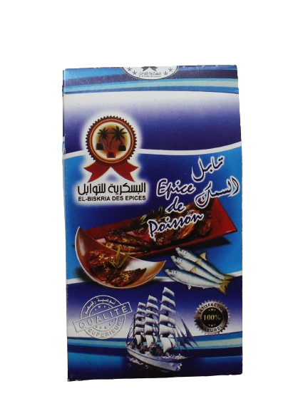 EL BISKRIA épices boitte  épice de poisson 50 g
