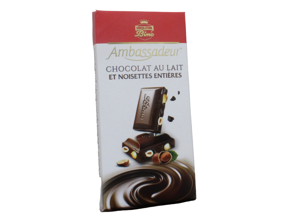 AMBASSADEUR chocolat au lait et noisette 100g