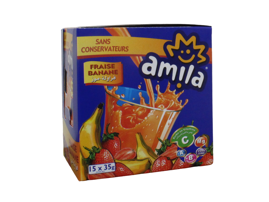 AMILA  jus en poudre  fraise banane 15g