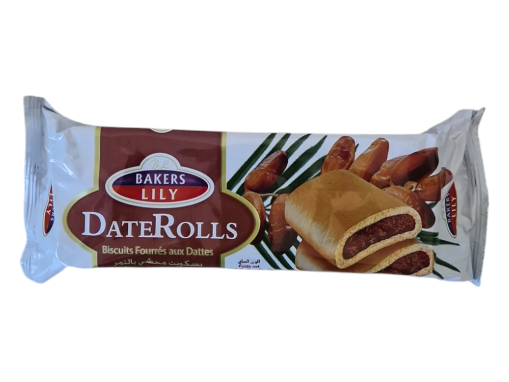 BAKERS LILY biscuit date rolls 125g