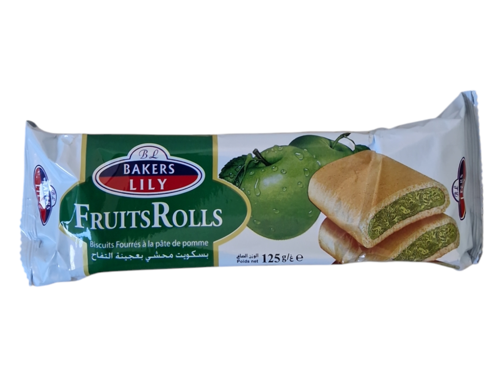 BAKERS LILY biscuit pomme rolls 125g