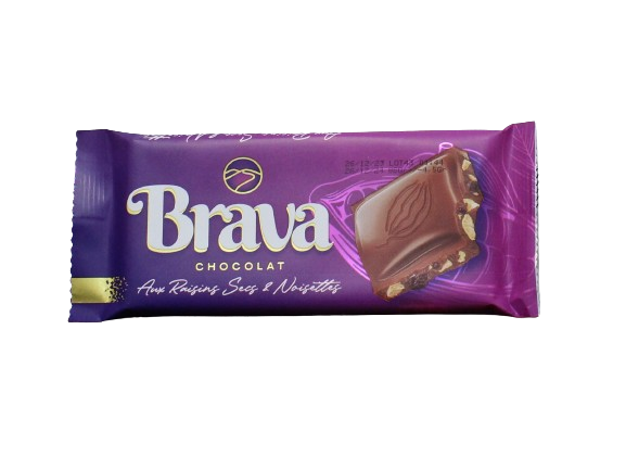 BRAVA chocolat aux raisins & noisettes