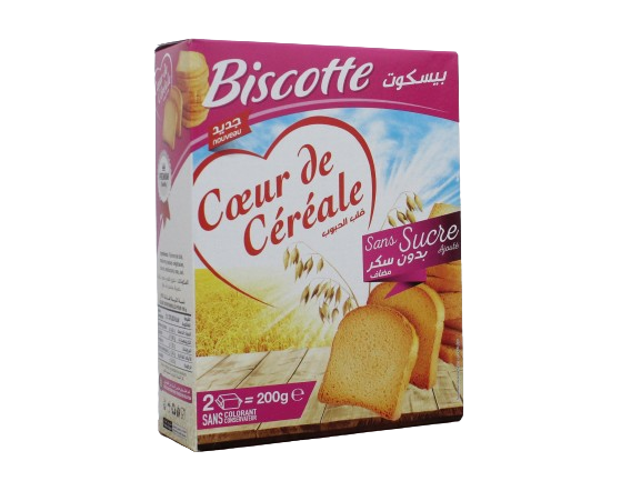 BISCOTTE cœur de céréale sans sucre  200 g