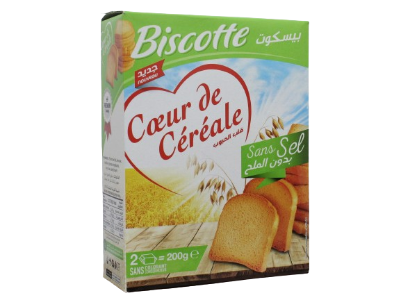 BISCOTTE cœur de céréale sans sel  200 g