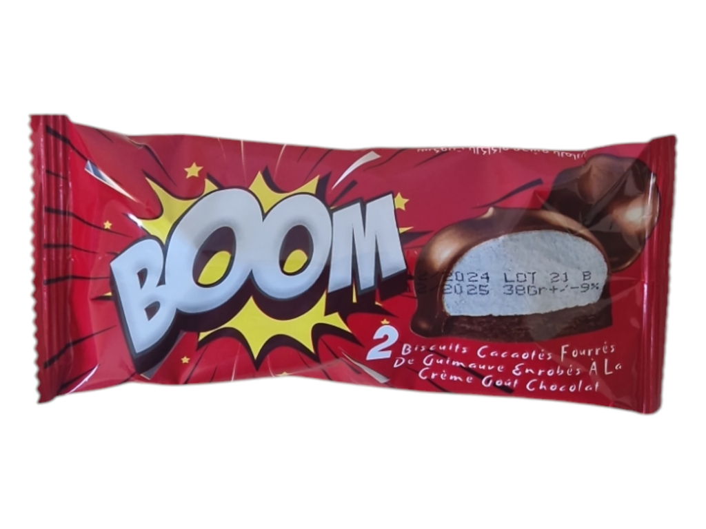 BOOM biscuit cacaotée fourée 2p
