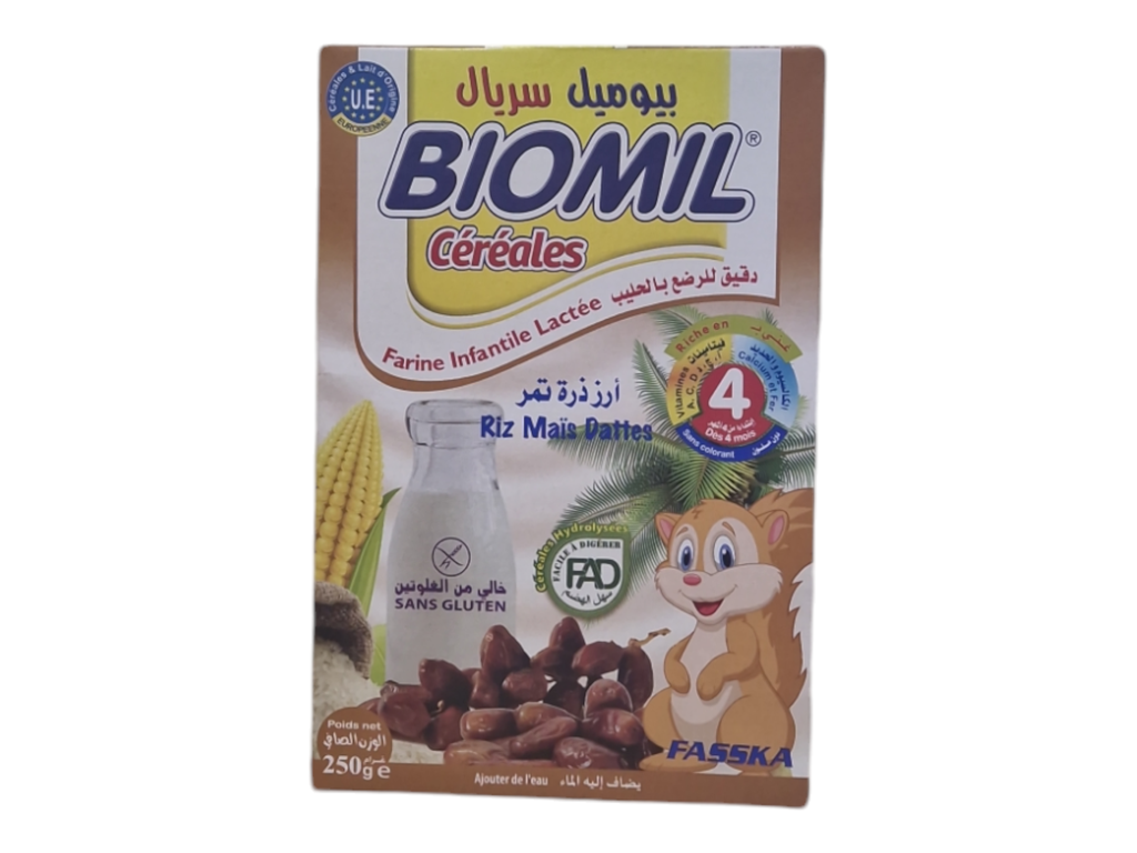 BIOMIL farine infantile lactée riz mais dattes 250g