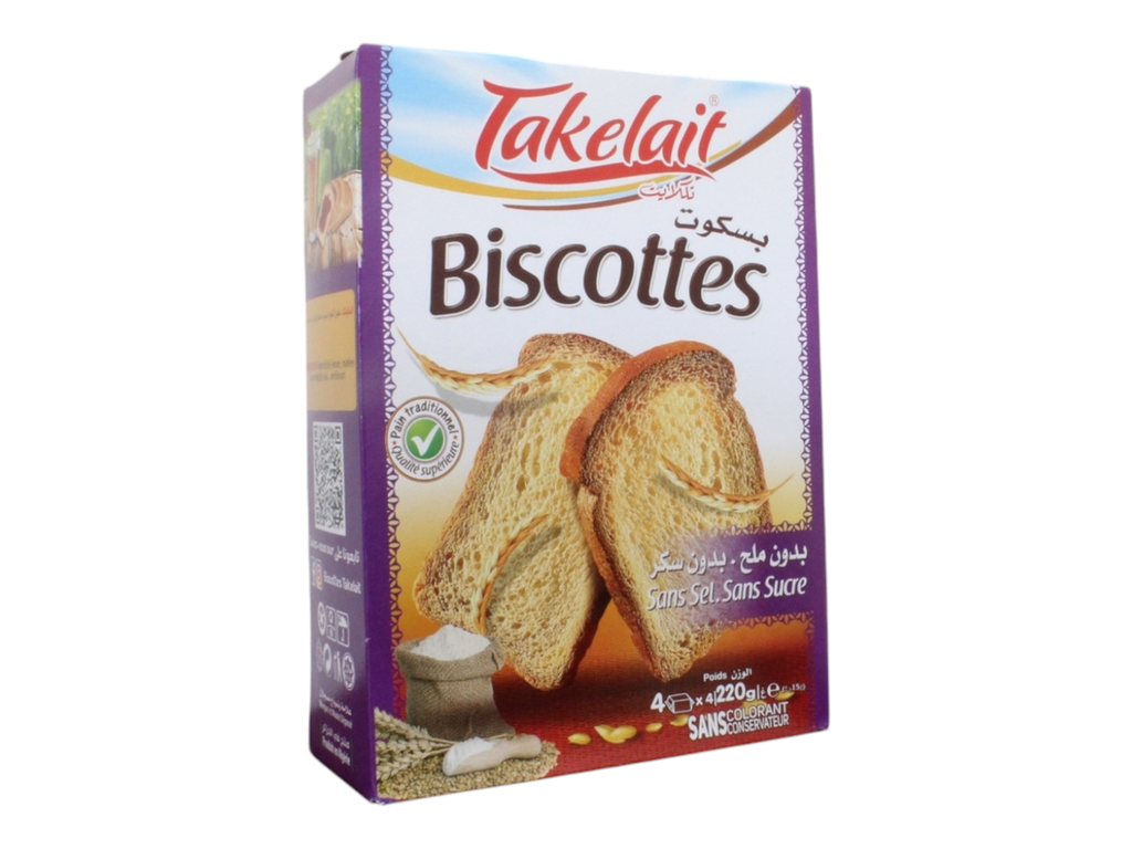 TAKELAIT biscottes sans sucre sans sel 220g