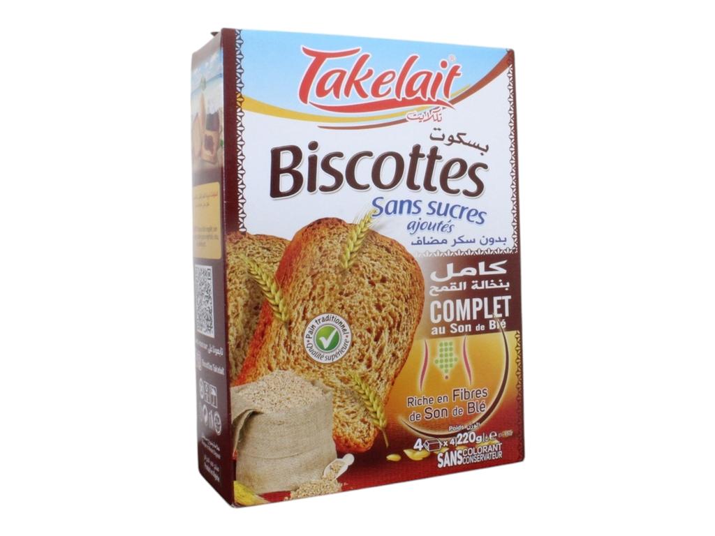 TAKELAIT biscottes sans sucre complet 220g