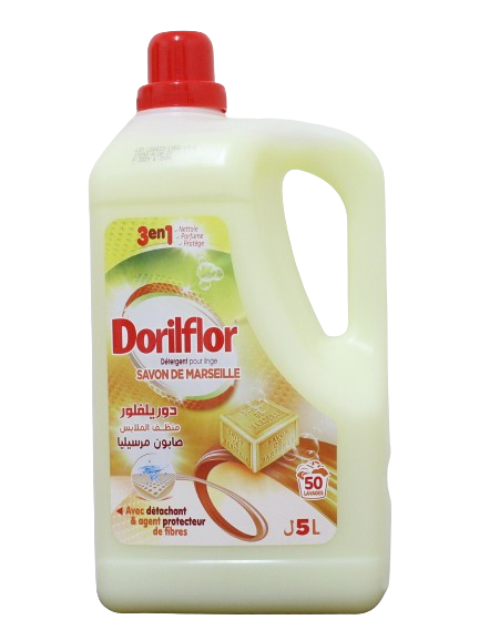DORILFLOR détardent pour linge savon de marsille 5 l