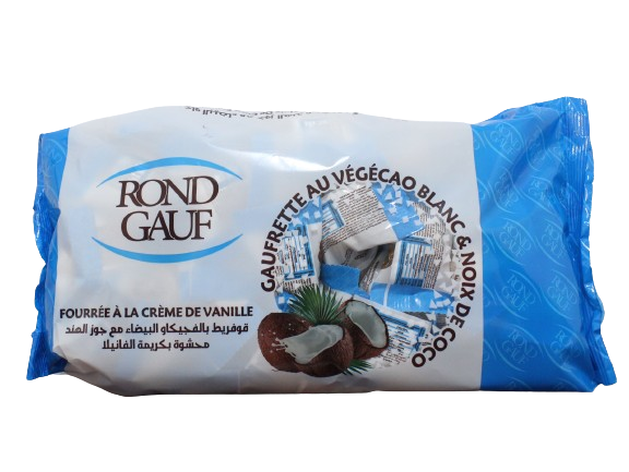 ROND GOUF gaufrette fourrée a la créme de vanille