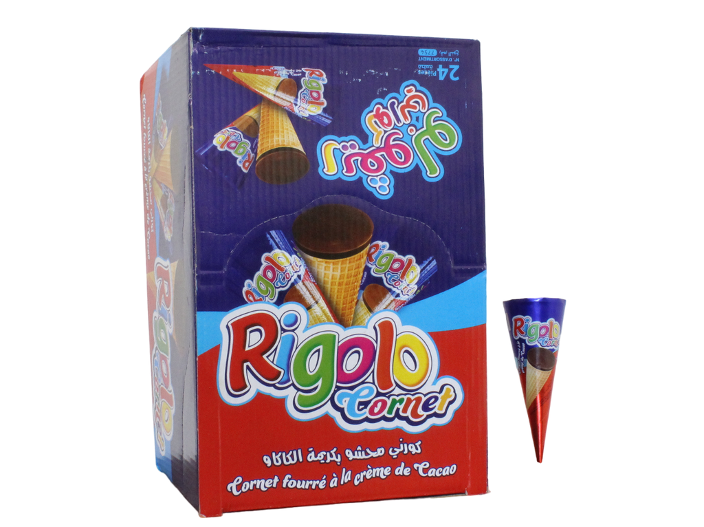 RIGOLO cornet fourée a la creme cacao