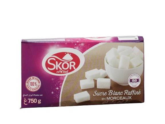 SKOR sucre blanc en morceaux 750 g
