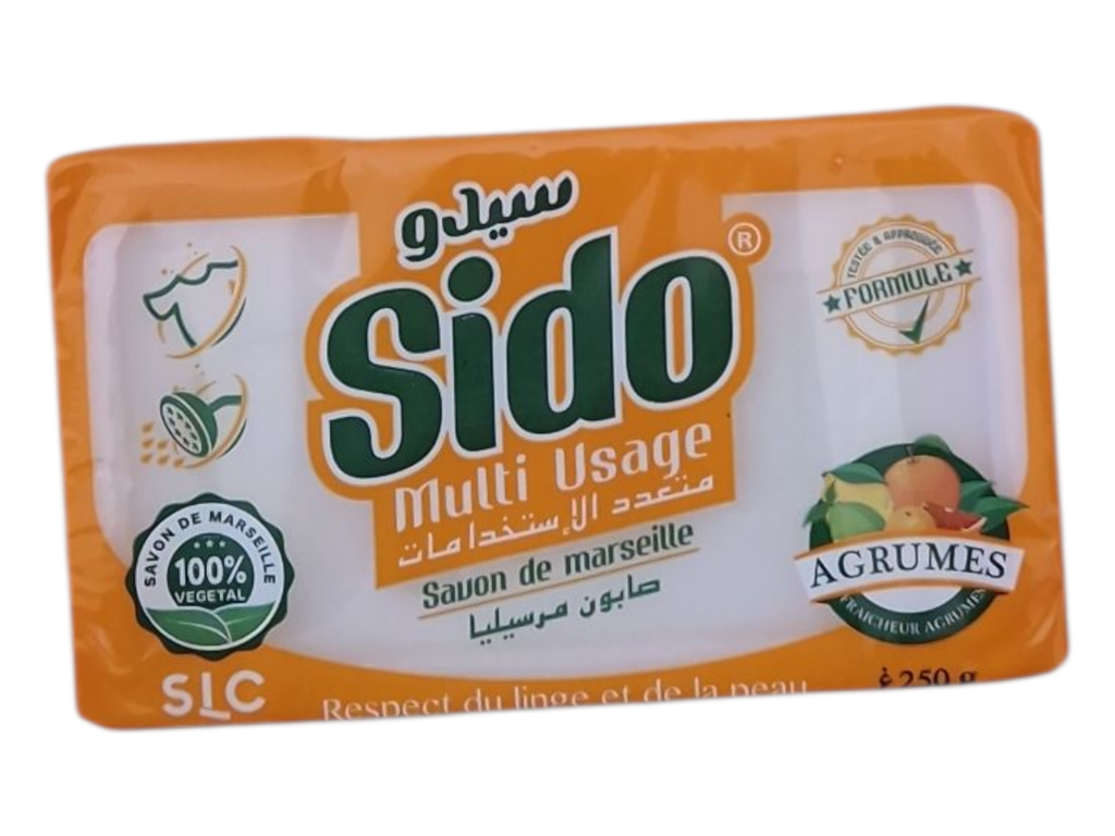 SIDO savon agrumes multi usage 250g