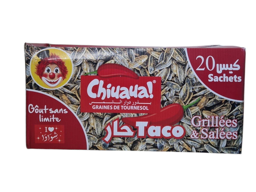 CHIUAUA graines de tournesol noir taco 50d