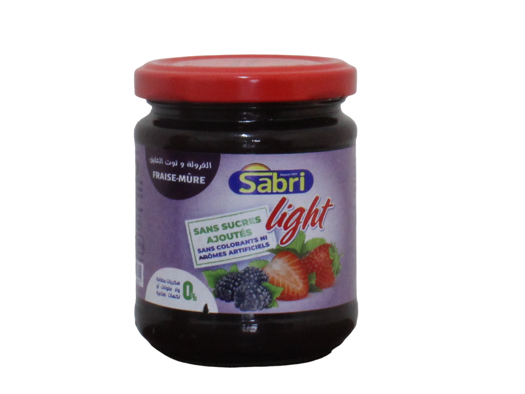 SABRI light confiture de fraise-mure 240g