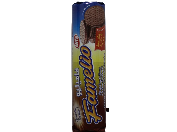 FAMELIO  biscuits cacaoté fourrés a la crème chocolat