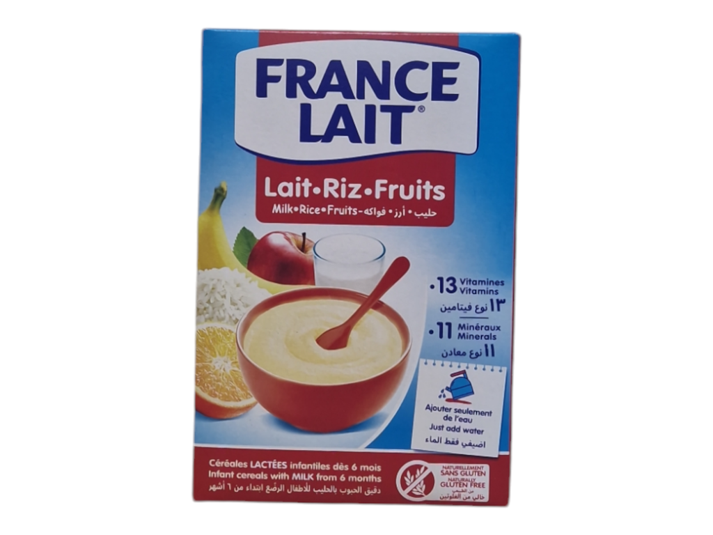 FRANCE LAIT lait, riz, fruits 250g