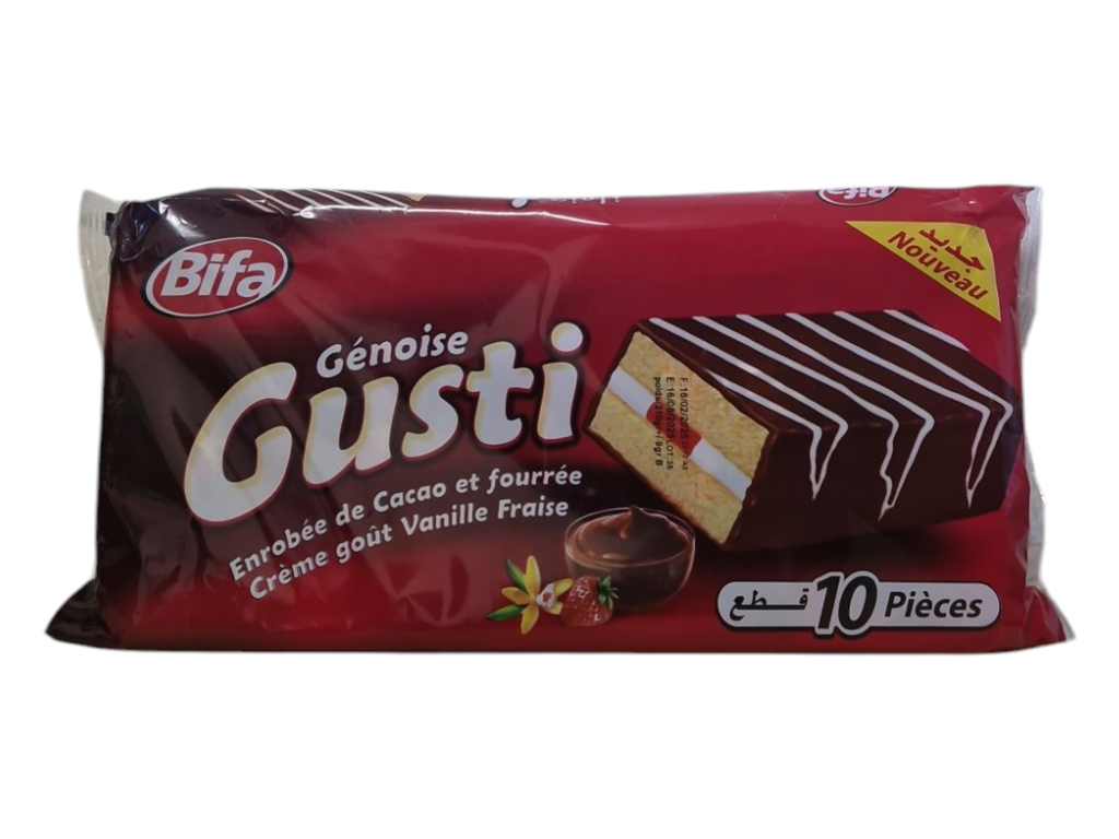 GUSTI Génoise fraise *10p
