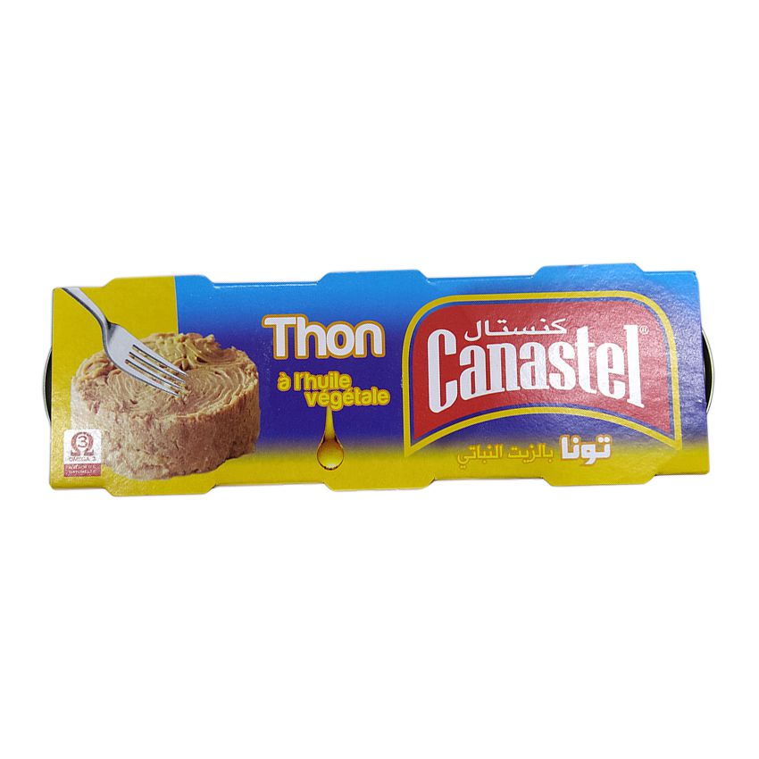 CANASTEL thon a l'huile végétale 65g*3p