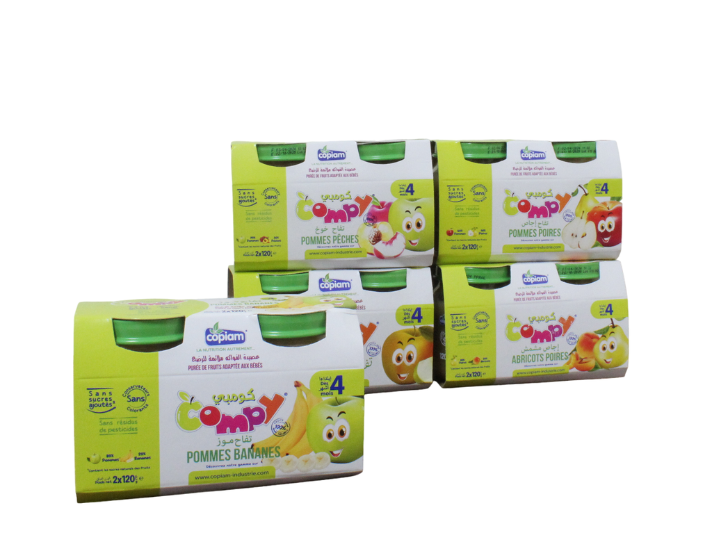 COMPY compote purée de fruits pour bébé 120غ