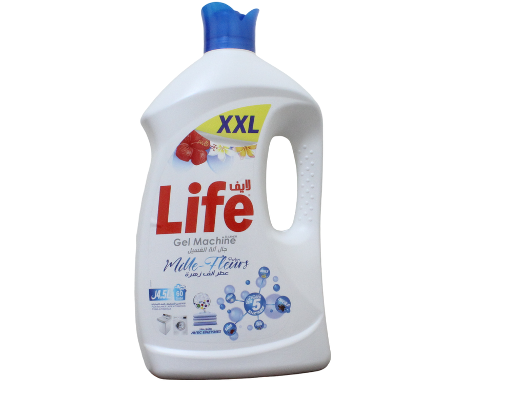 LIFE  gel machine bicarbonate & mille fleurs 4.5 L