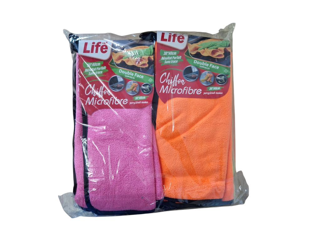 LIFE chiffon microfibre multi usage double fece