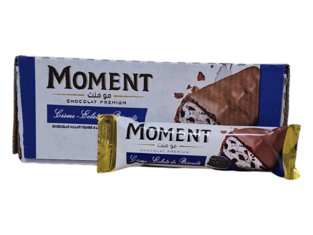 MOMENT bar chocolat créme-eclats de biscuits