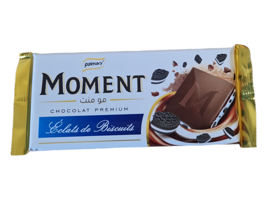 MOMENT chocolat eclats de biscuits noir95g