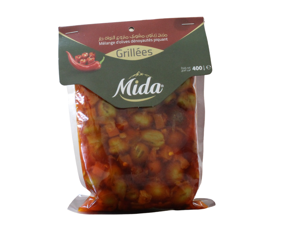 MIDA mélange d'olives piquante rouge 400g