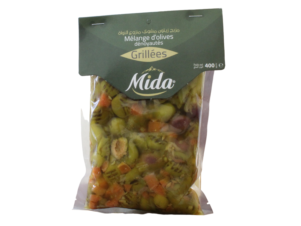 MIDA mélange d'olives piquante vert 400g