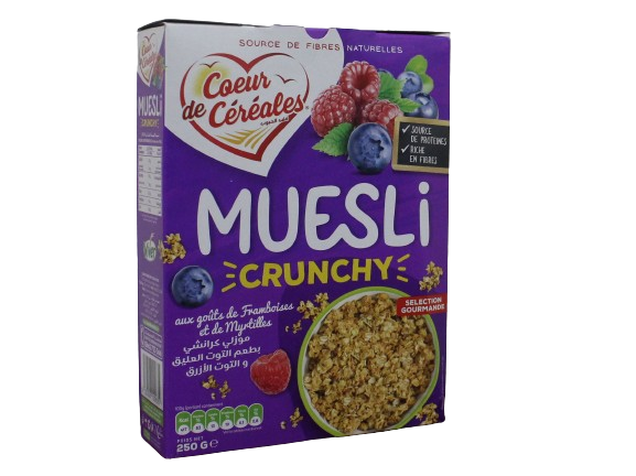 MUESLI cœur de céréales framboises 250g