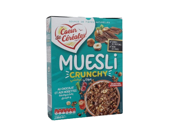 MUESLI cœur de céréales au chocolat et noisettes 250g