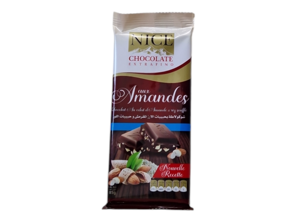 NICE chocolat aux amandes & riz soufflé 85g