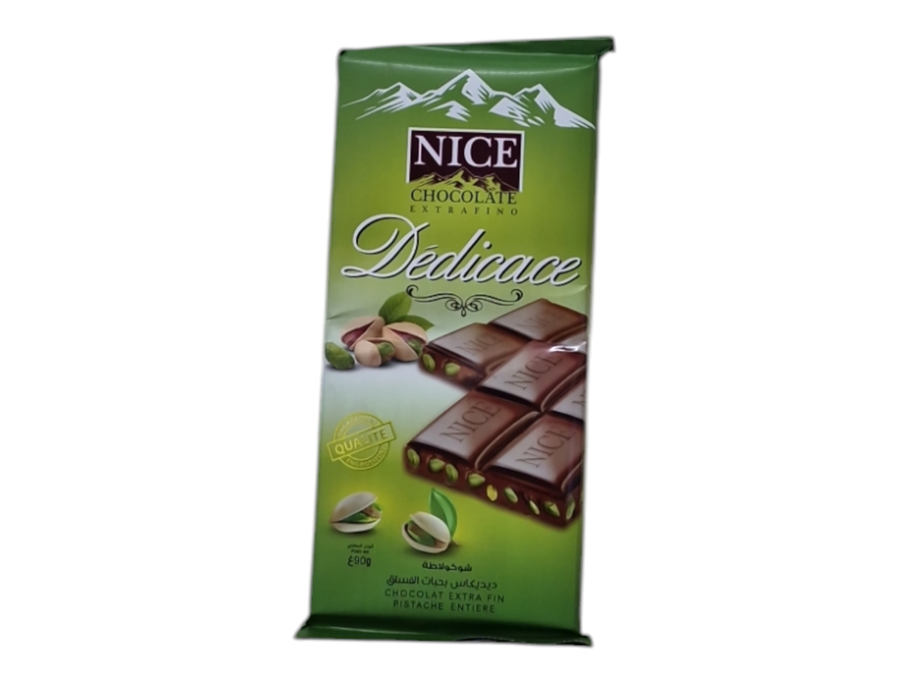 NICE chocolat dédicace éclat pistache 90g