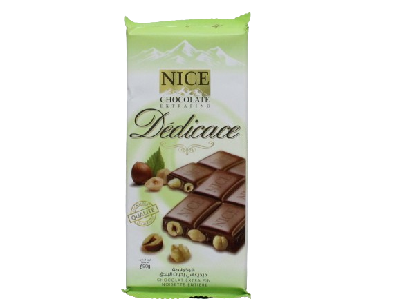 NICE chocolat dédicace éclat noisette 90g