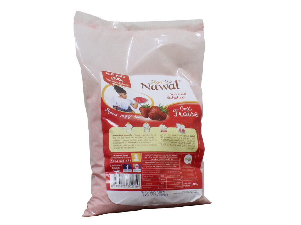 NAWAL flan gout fraise sac 700g
