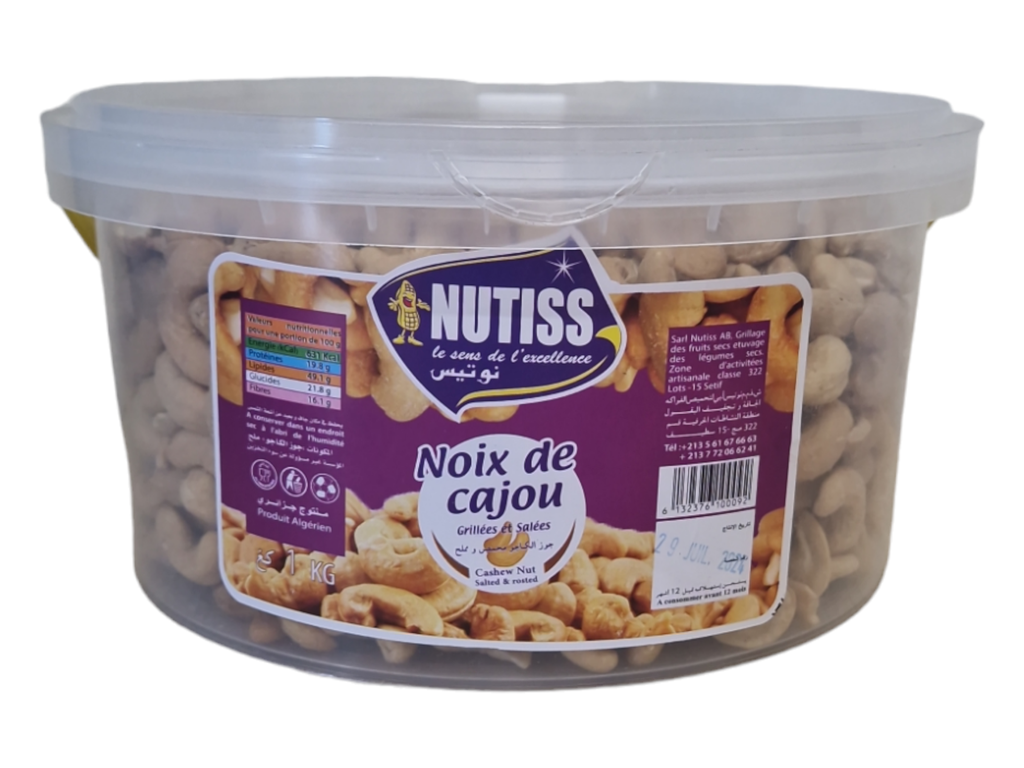 NUTISS noix de cajou grillées et salées 1kg