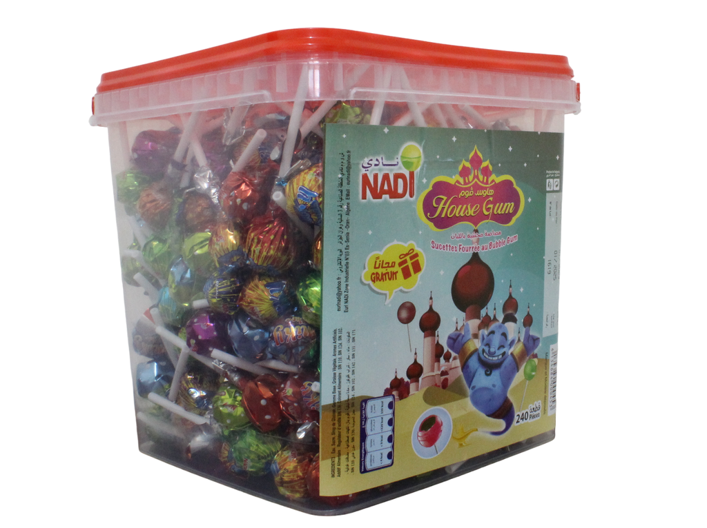 HOUSE GUM sucettes fourée au bubble gum