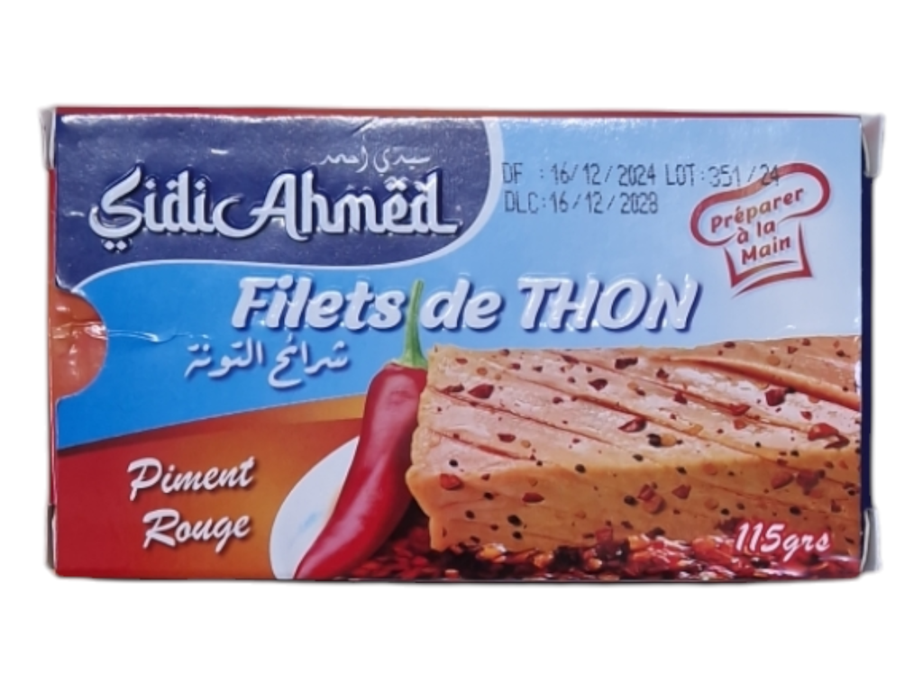 SIDI AHMED filects de thon piment rouge 115g