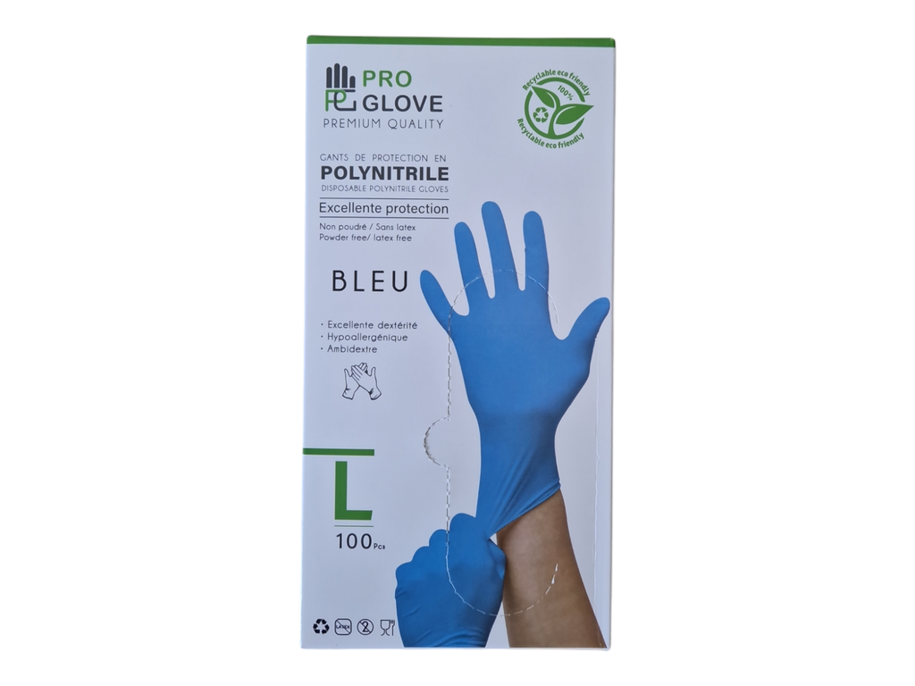 PRO GLOVE gants médicale bleu