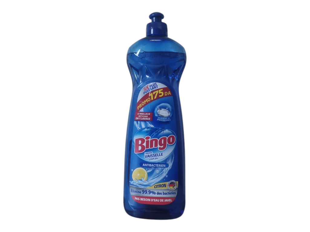 BINGO liquide vaisselle bleu 600ml promo