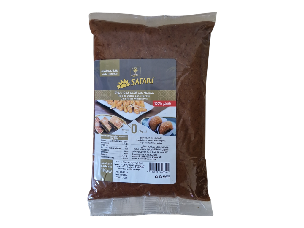 SAFARI garss pate de date sans noyaux 1kg