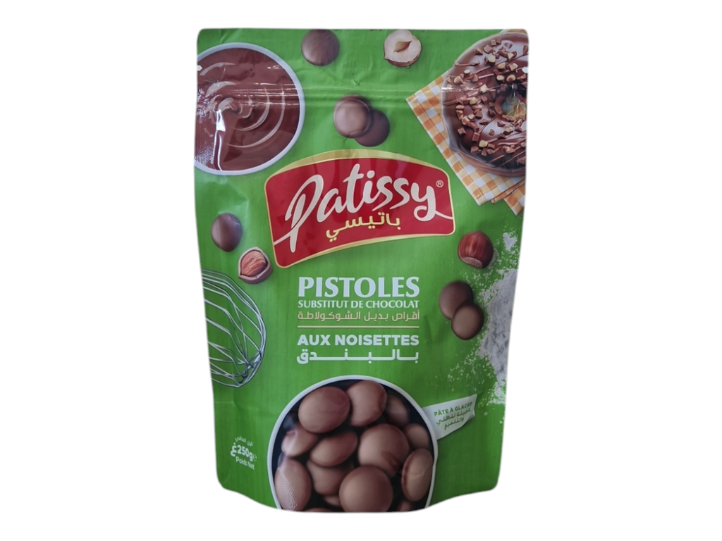 PATISSY pistoles substitut de chocolat aux noisette 250g