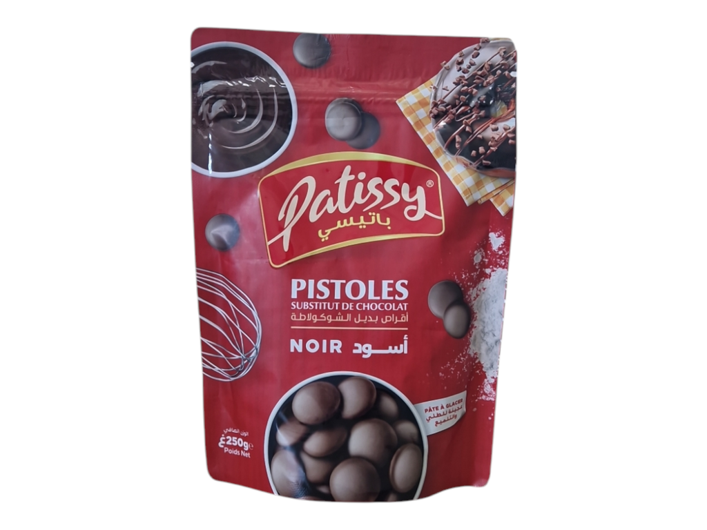 PATISSY pistoles substitut de chocolat noir 250g