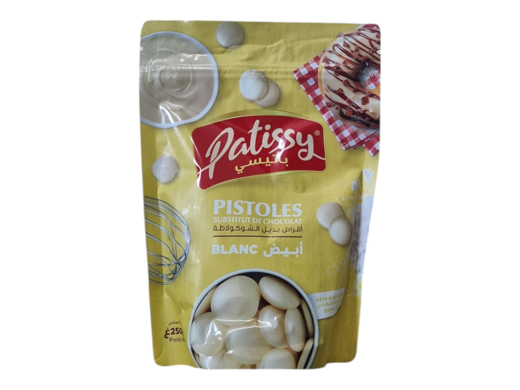 PATISSY pistoles substitut de chocolat blan 250g