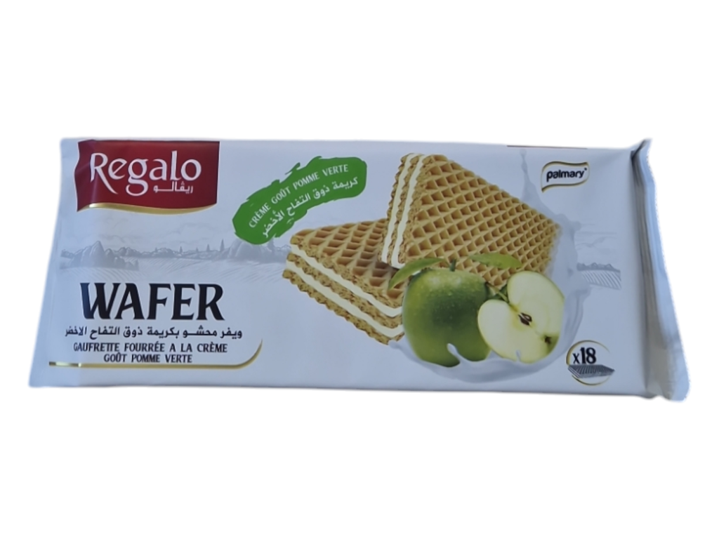 REGALO wafer  gaufrette pomme vert