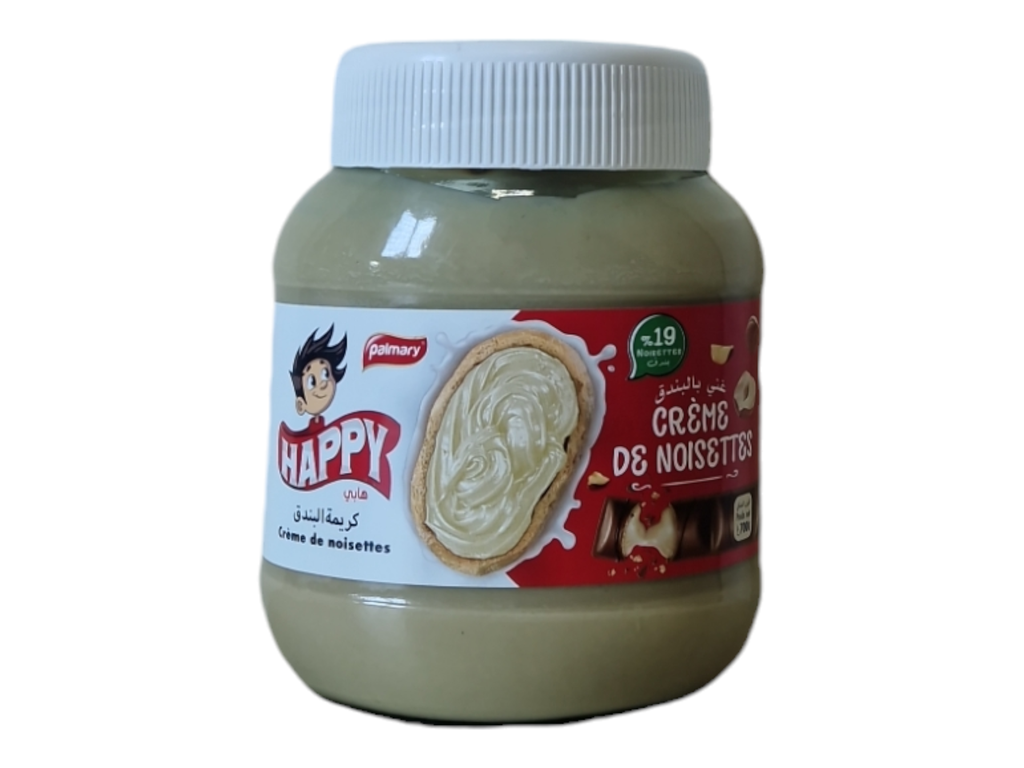 HAPPY chocolat blanc tartiner crème de noisette 350g