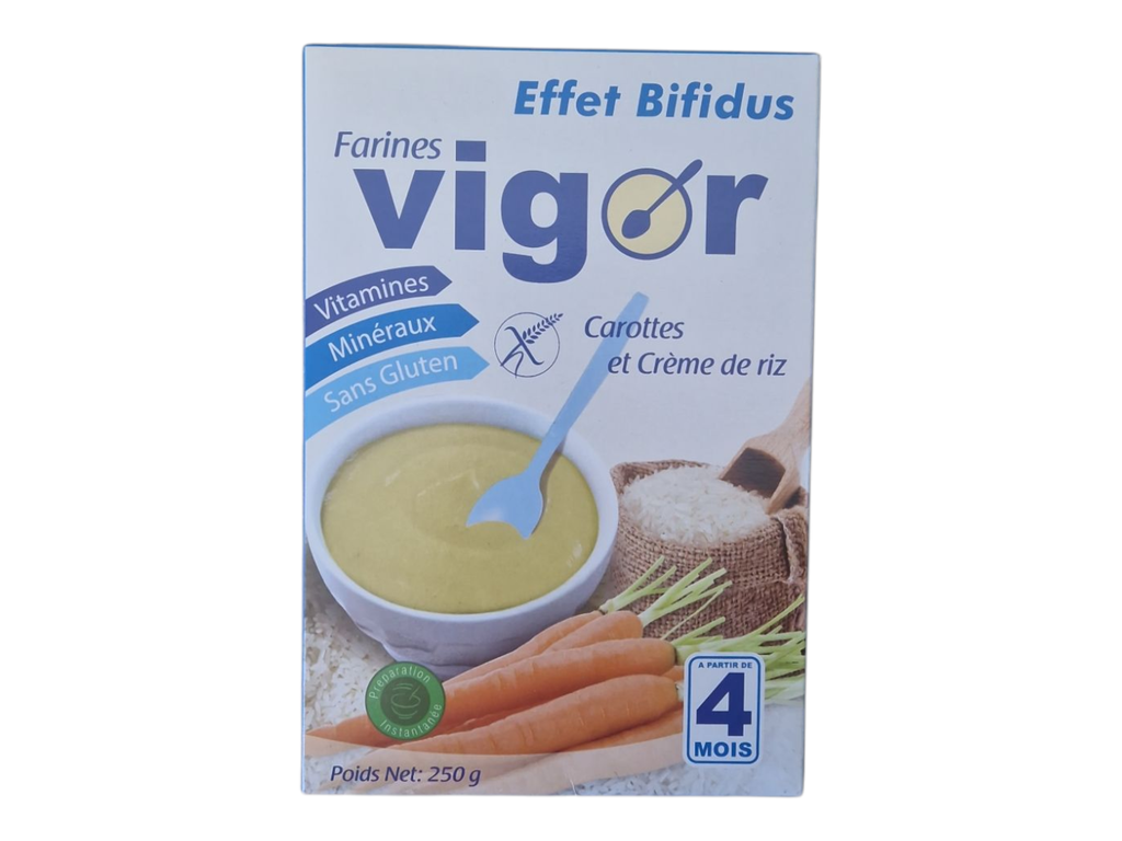VIGOR farine céréales carottes et creme de riz 4m