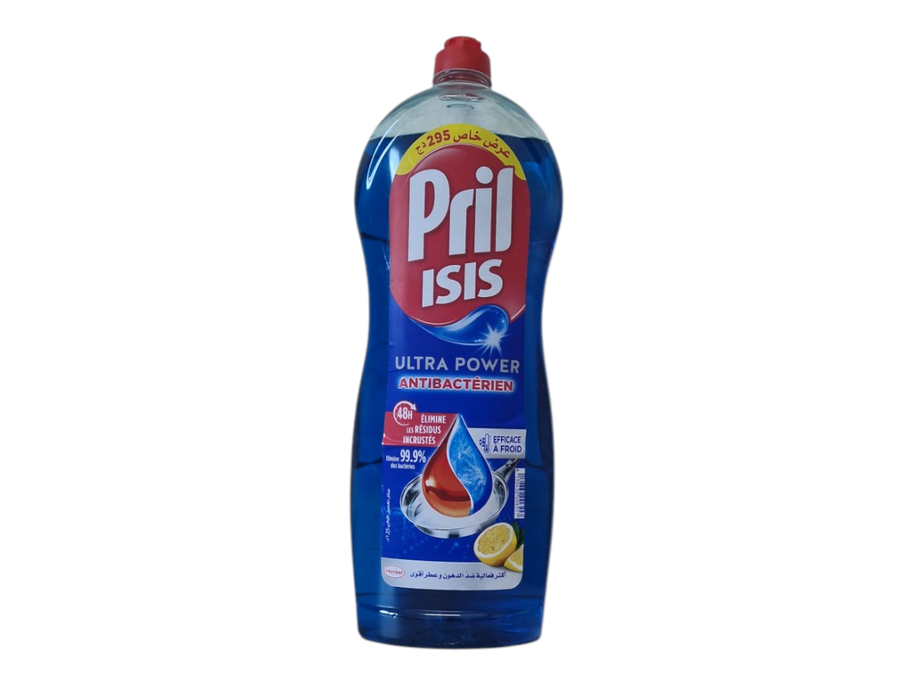 PRIL ISIS liquide vaisselle antibactérien promo 1.25l