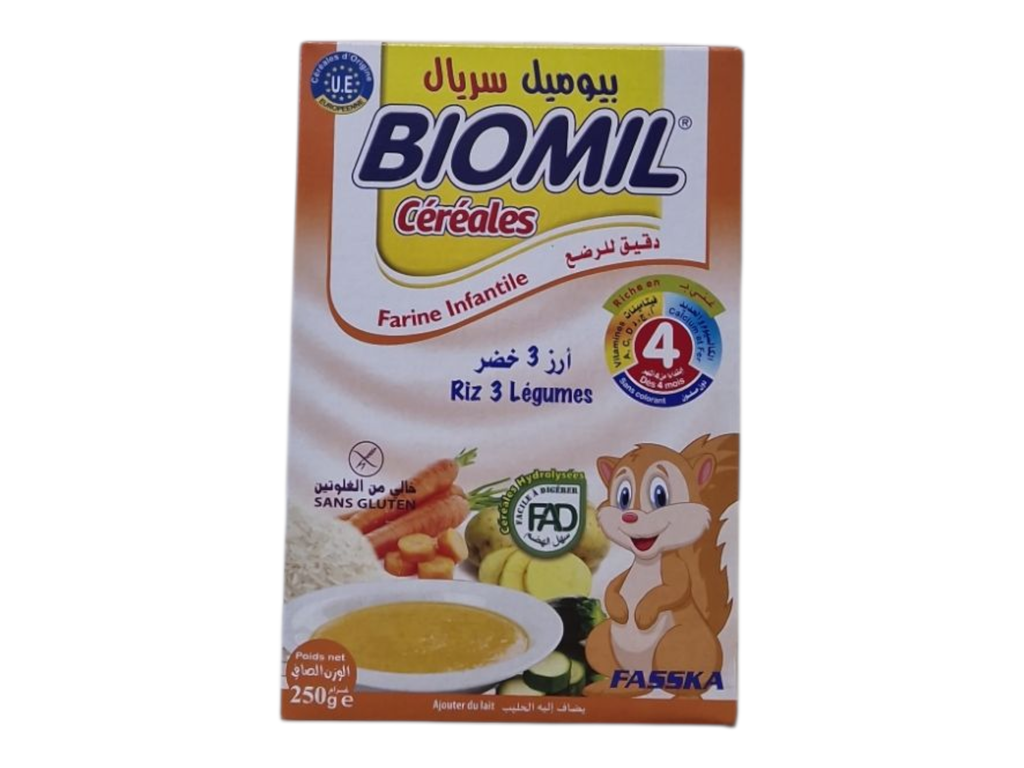 BIOMIL farine infantile riz 3 légumes 250g